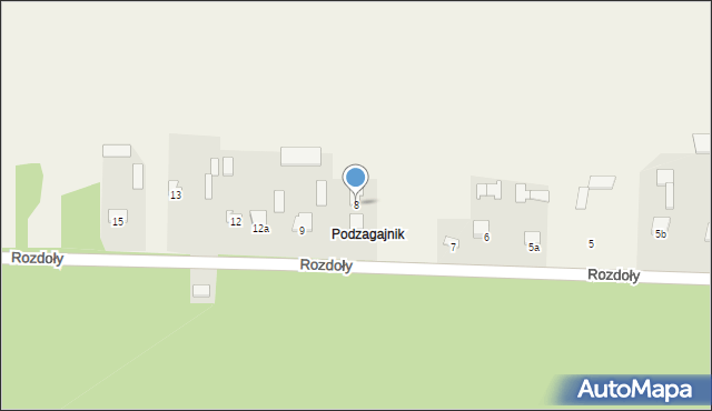 Rozdoły, Rozdoły, 8, mapa Rozdoły