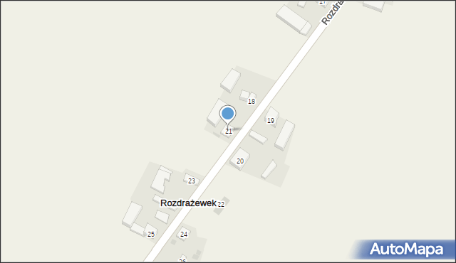 Rozdrażewek, Rozdrażewek, 21, mapa Rozdrażewek