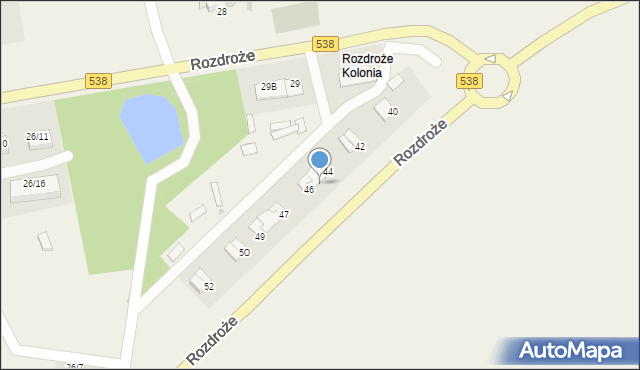 Rozdroże Kolonia, Rozdroże Kolonia, 26/3, mapa Rozdroże Kolonia