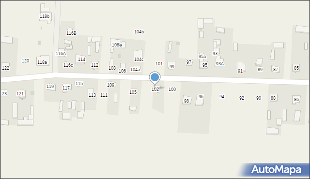 Rożdżałów, Rożdżałów, 102, mapa Rożdżałów