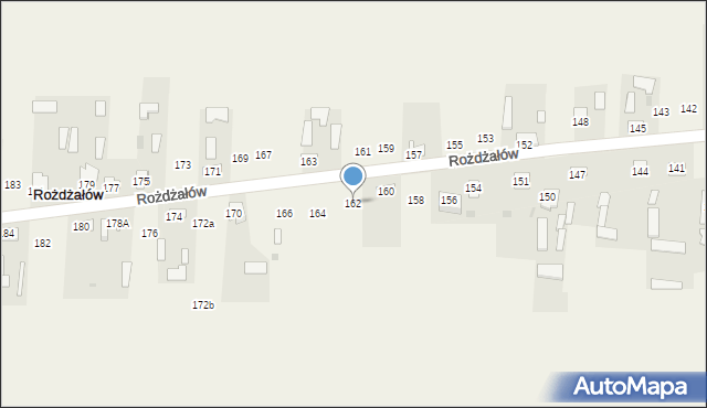 Rożdżałów, Rożdżałów, 162, mapa Rożdżałów
