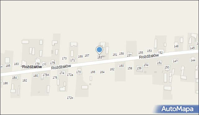 Rożdżałów, Rożdżałów, 163, mapa Rożdżałów