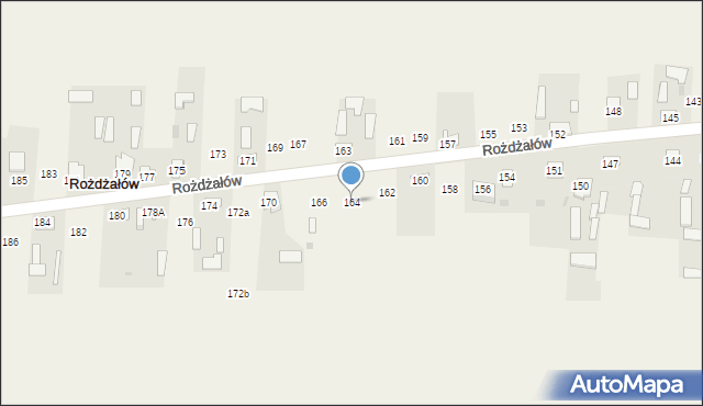 Rożdżałów, Rożdżałów, 164, mapa Rożdżałów