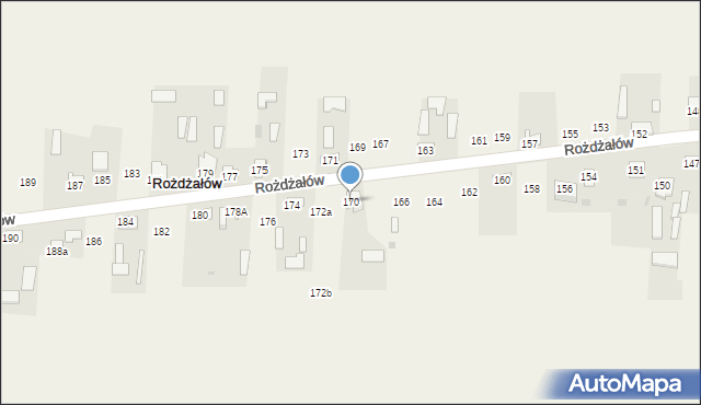 Rożdżałów, Rożdżałów, 170, mapa Rożdżałów