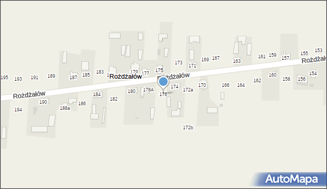 Rożdżałów, Rożdżałów, 176, mapa Rożdżałów