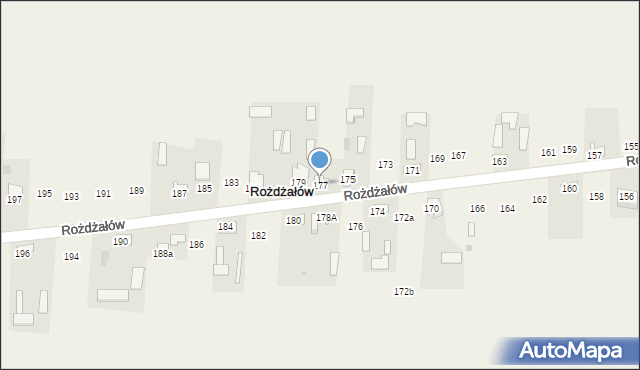 Rożdżałów, Rożdżałów, 177, mapa Rożdżałów