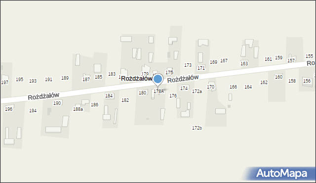 Rożdżałów, Rożdżałów, 178A, mapa Rożdżałów