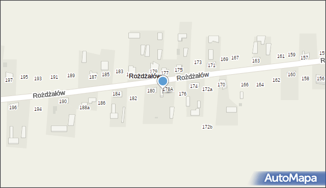 Rożdżałów, Rożdżałów, 178B, mapa Rożdżałów