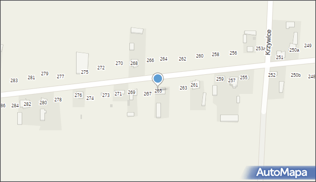 Rożdżałów, Rożdżałów, 265, mapa Rożdżałów