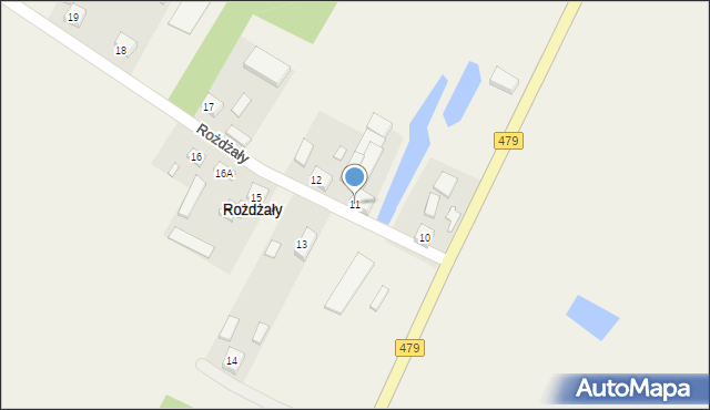 Rożdżały, Rożdżały, 11, mapa Rożdżały