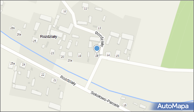 Rozdziały, Rozdziały, 18, mapa Rozdziały