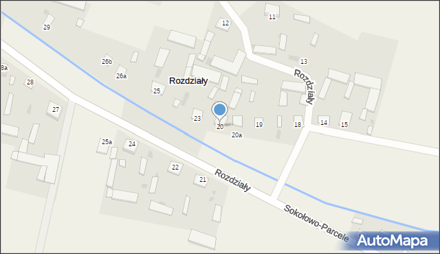 Rozdziały, Rozdziały, 20, mapa Rozdziały