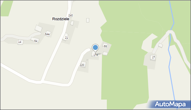 Rozdziele, Rozdziele, 178, mapa Rozdziele