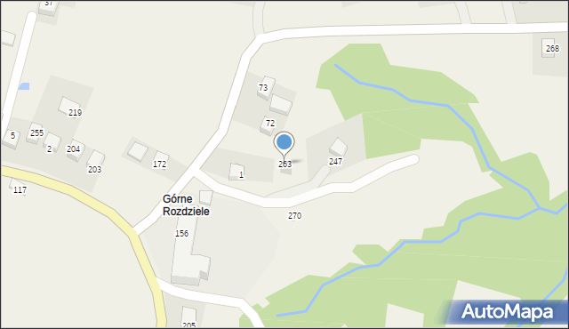 Rozdziele, Rozdziele, 263, mapa Rozdziele