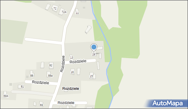 Rozdziele, Rozdziele, 14, mapa Rozdziele