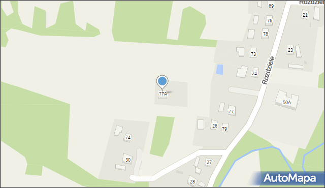 Rozdziele, Rozdziele, 77A, mapa Rozdziele