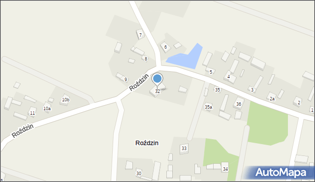 Roździn, Roździn, 32, mapa Roździn