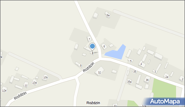 Roździn, Roździn, 8, mapa Roździn