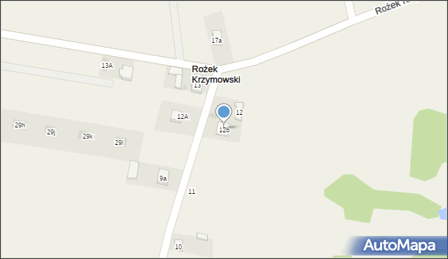 Rożek Krzymowski, Rożek Krzymowski, 12b, mapa Rożek Krzymowski