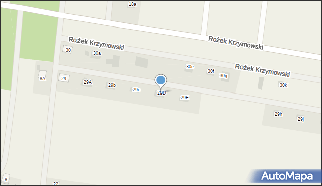Rożek Krzymowski, Rożek Krzymowski, 29D, mapa Rożek Krzymowski