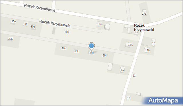 Rożek Krzymowski, Rożek Krzymowski, 29k, mapa Rożek Krzymowski