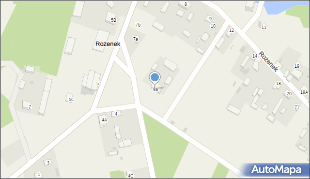 Rożenek, Rożenek, 9a, mapa Rożenek