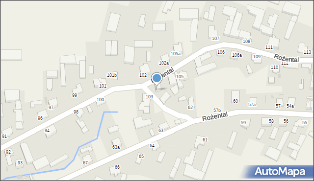 Rożental, Rożental, 104, mapa Rożental