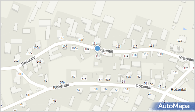 Rożental, Rożental, 110, mapa Rożental