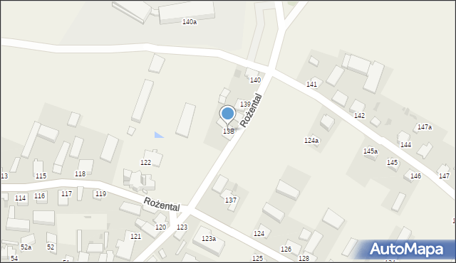 Rożental, Rożental, 138, mapa Rożental