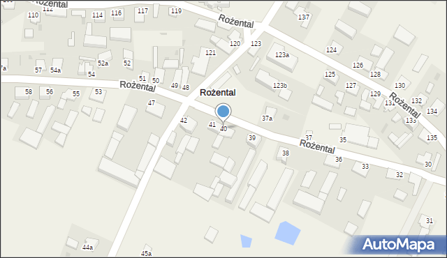 Rożental, Rożental, 40, mapa Rożental