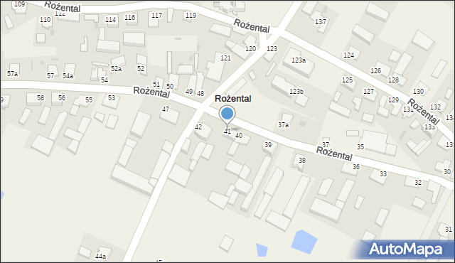 Rożental, Rożental, 41, mapa Rożental