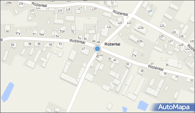 Rożental, Rożental, 42, mapa Rożental