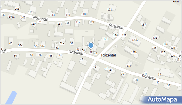 Rożental, Rożental, 49, mapa Rożental