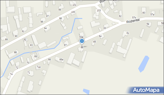 Rożental, Rożental, 66, mapa Rożental