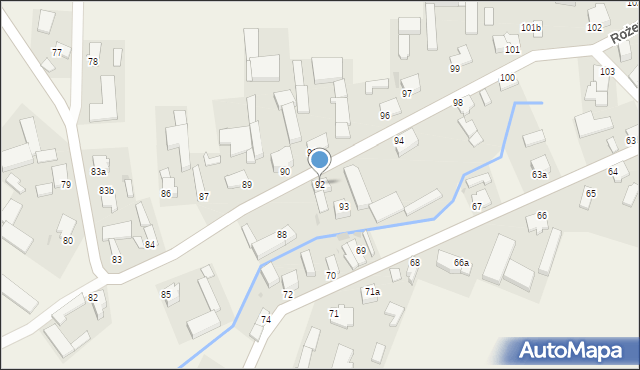 Rożental, Rożental, 92, mapa Rożental