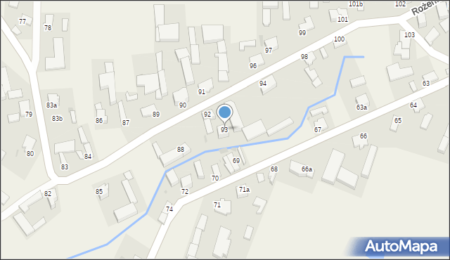 Rożental, Rożental, 93, mapa Rożental