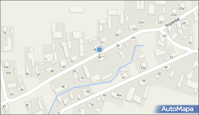 Rożental, Rożental, 94, mapa Rożental