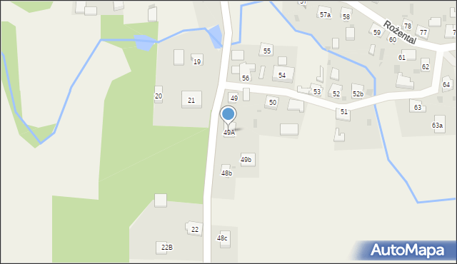 Rożental, Rożental, 49A, mapa Rożental