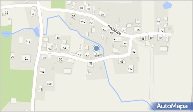 Rożental, Rożental, 52b, mapa Rożental