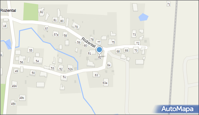 Rożental, Rożental, 62, mapa Rożental