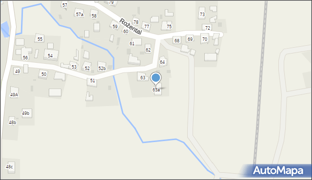 Rożental, Rożental, 63a, mapa Rożental