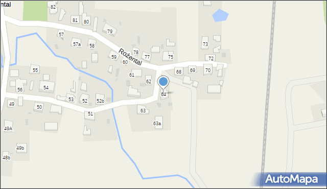 Rożental, Rożental, 64, mapa Rożental