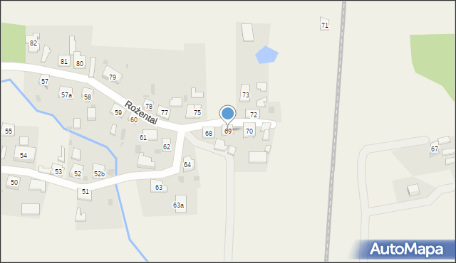 Rożental, Rożental, 69, mapa Rożental