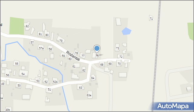 Rożental, Rożental, 75, mapa Rożental