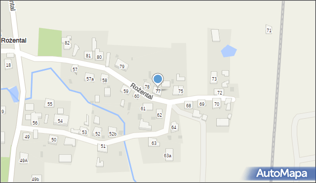 Rożental, Rożental, 77, mapa Rożental