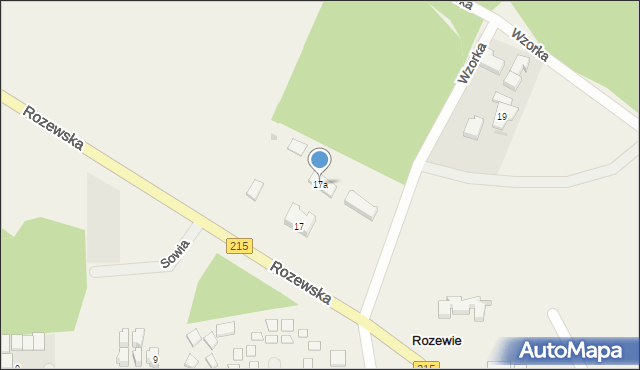 Rozewie, Rozewska, 17a, mapa Rozewie