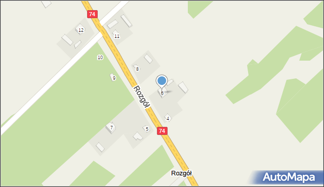 Rozgół, Rozgół, 6, mapa Rozgół