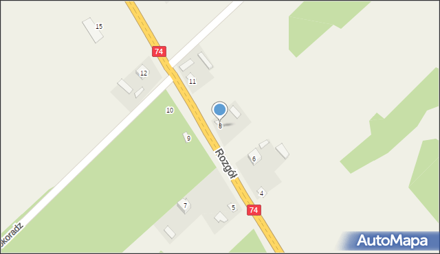 Rozgół, Rozgół, 8, mapa Rozgół