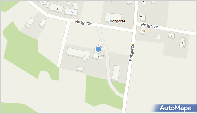 Rozgorze, Rozgorze, 1, mapa Rozgorze