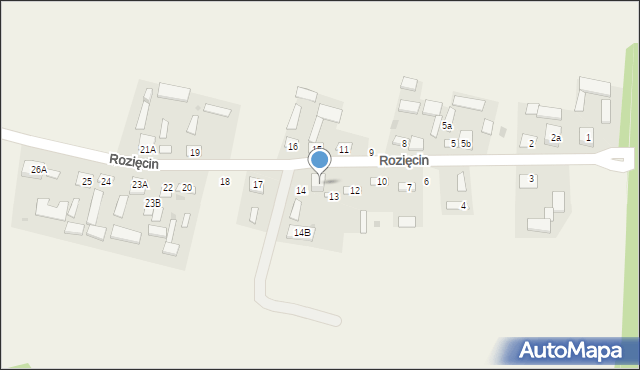 Rozięcin, Rozięcin, 14A, mapa Rozięcin